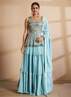 Turquoise Colour Arya Volume 26 New Stylish Heavy Wedding Wear Ready Made Salwar Suit Collection 9805